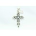 Sterling silver women's pendant 925 Hallmarked Cross rainbow stone Pendant
